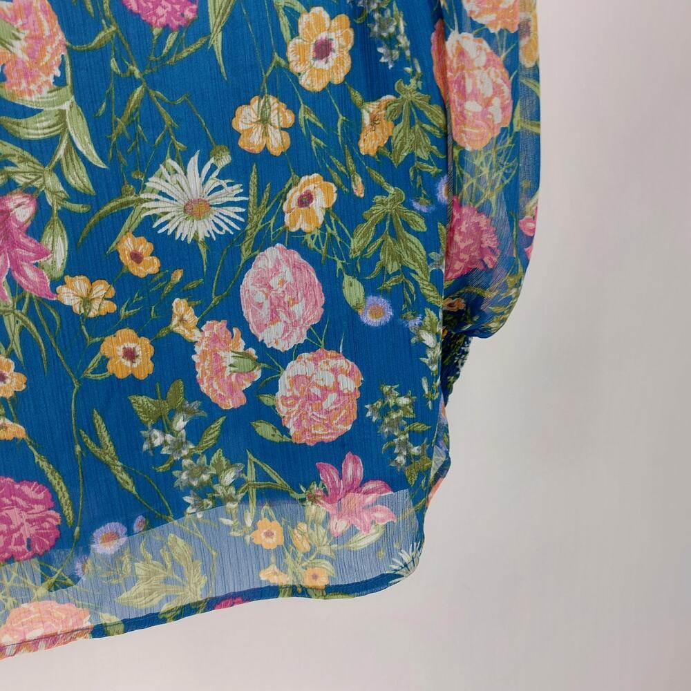 Terra & Sky Womens Floral Blouse 1X Spring Polyester Easter - Picture 13 of 14